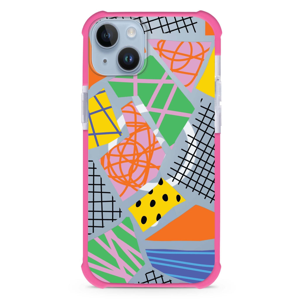 Flowers Pattern iPhone 15 Plus MagSafe Compatible Ultra Shockproof Case