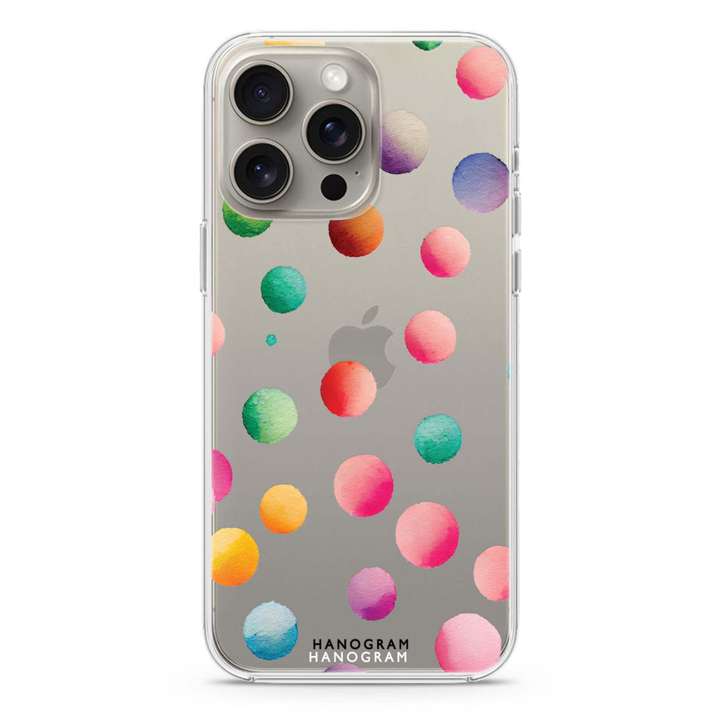 Watercolour Polka Dot iPhone Ultra Clear Case