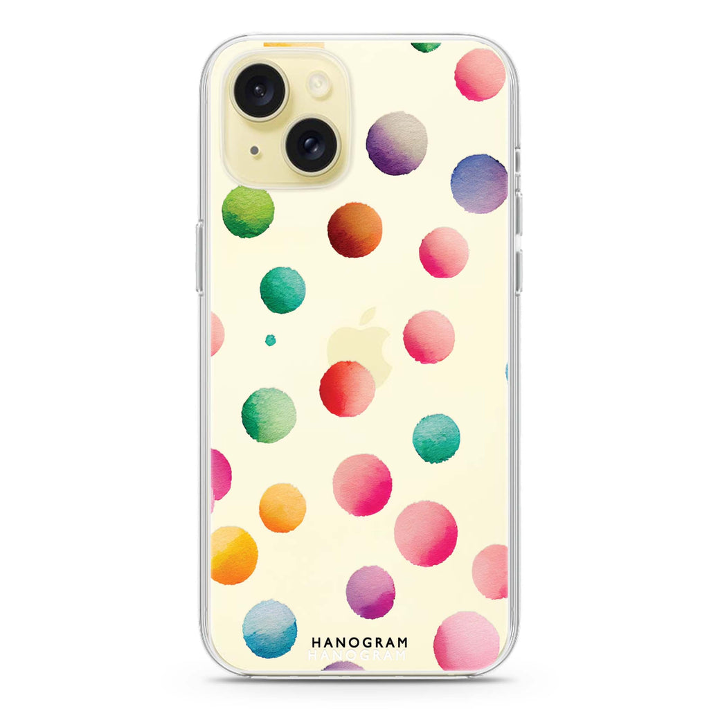 Watercolour Polka Dot iPhone Ultra Clear Case