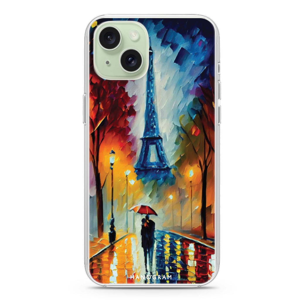 Romantic Paris iPhone 15 Plus MagSafe Compatible Ultra Clear Case