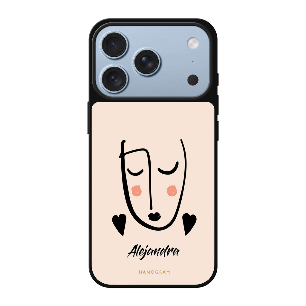 Lovely Face personalized name portrait iPhone 18 Pro Max mirror case