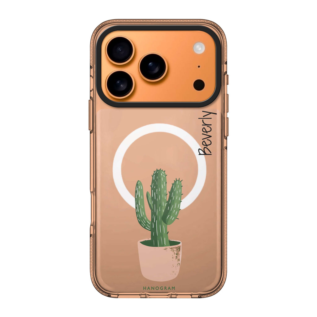 Cacti Delight personalized name graphic playful iPhone 17 Pro Max ultra clear case