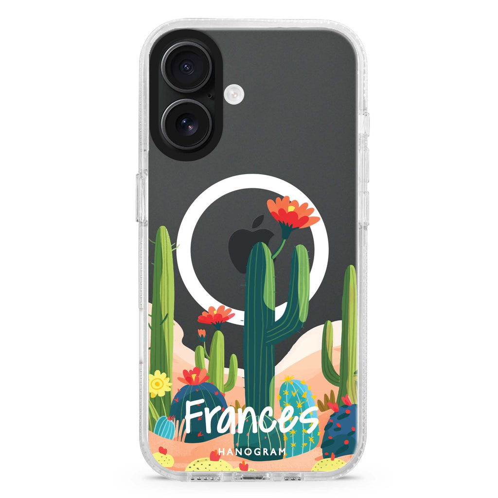 Desert Bloom MagSafe Compatible iPhone 16 Ultra Clear Case - Personalized and Stylish Protection