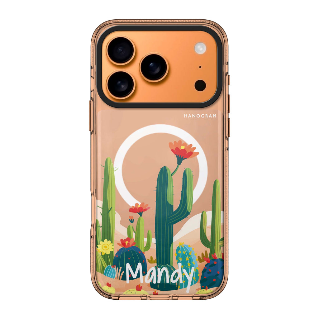 Desert Bloom personalized name flower floral nature spring iPhone 17 Pro Max ultra clear case
