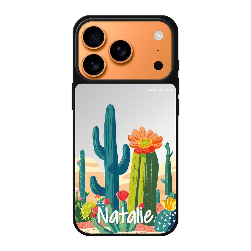 Desert Oasis personalized name nature iPhone 17 Pro Max mirror case