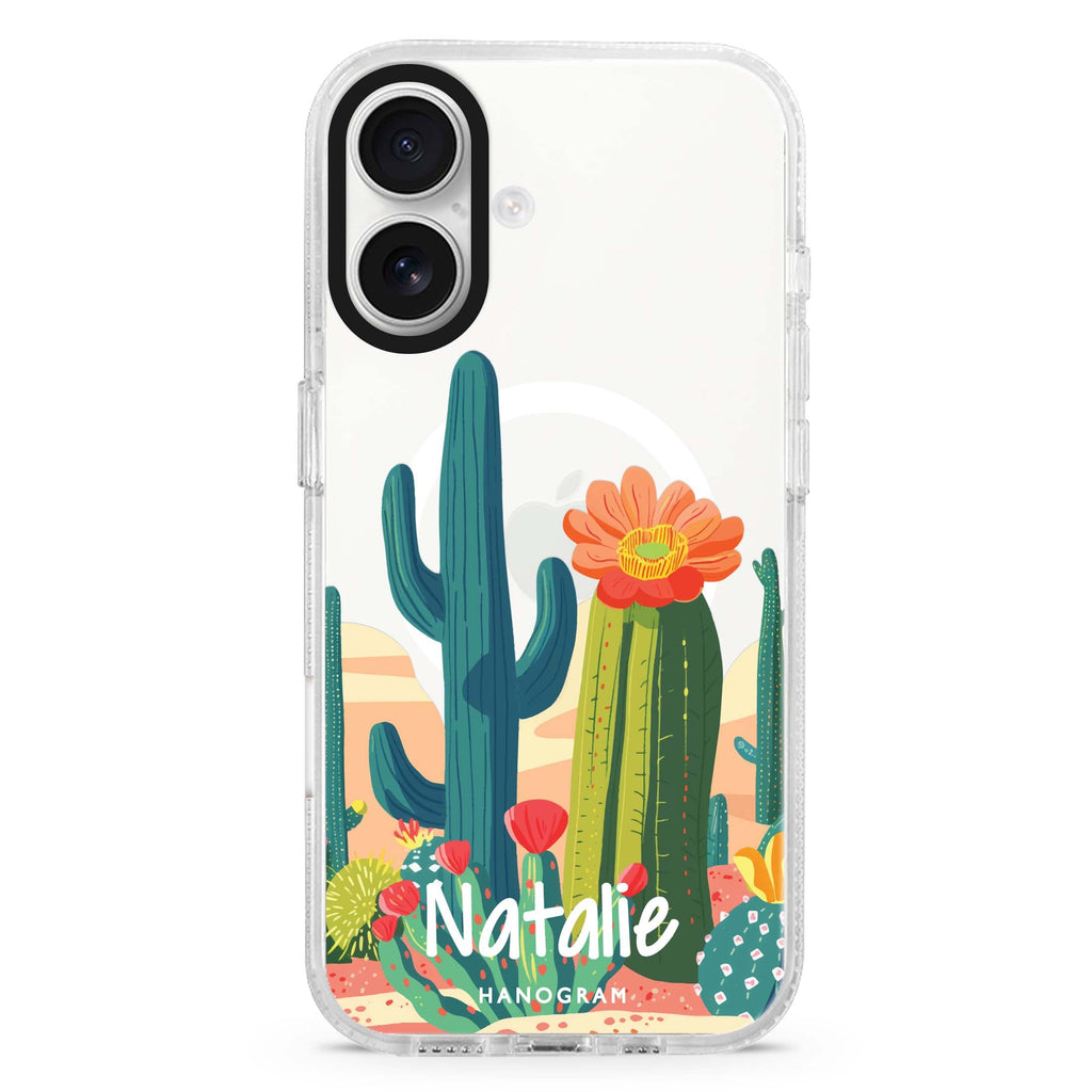 Desert Oasis MagSafe Compatible iPhone 16 Ultra Clear Case - Personalized and Stylish Protection