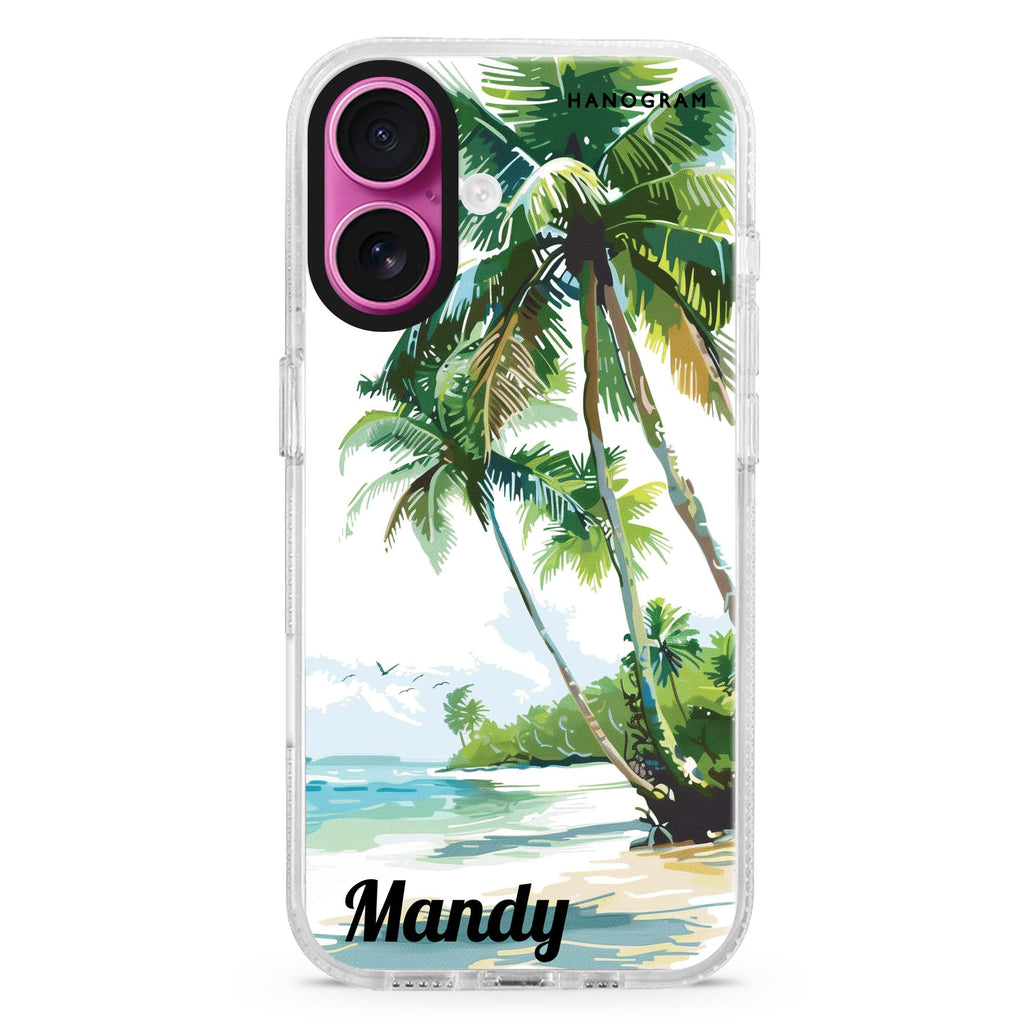 Tropical Tranquility MagSafe Compatible iPhone 16 Ultra Clear Case - Personalized and Stylish Protection