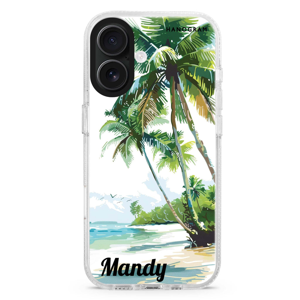 Tropical Tranquility iPhone 16 Plus Ultra Clear Case