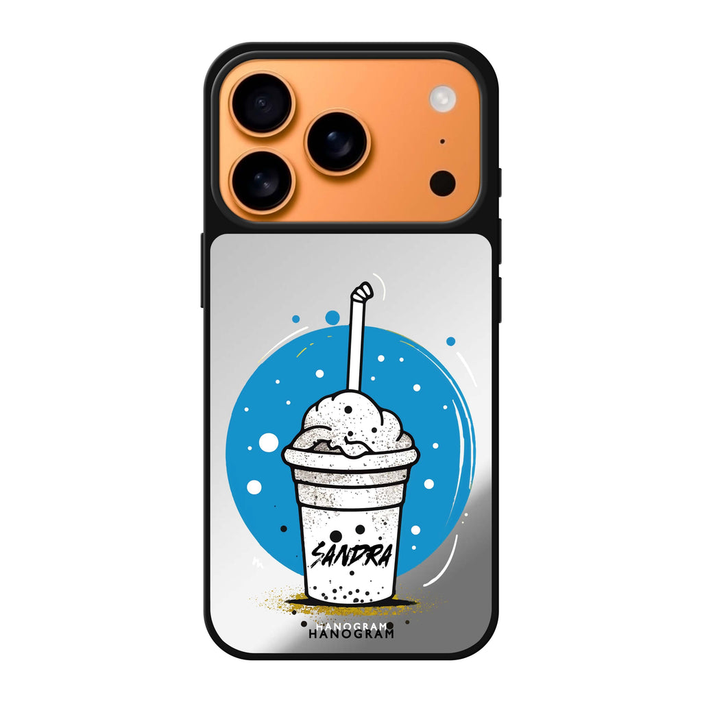 Frosty Delight personalized name winter holiday playful iPhone 17 Pro Max mirror case