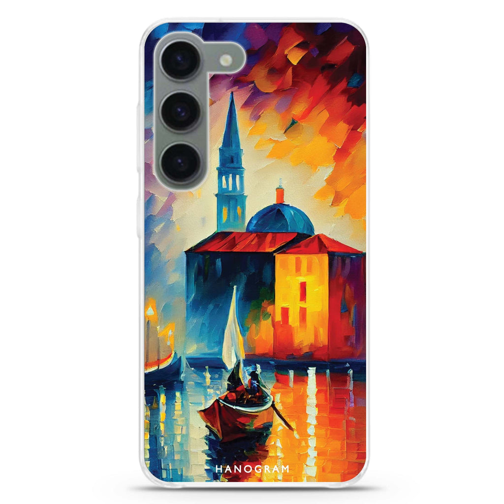 A Boat in Italy ultra-clear case for Samsung Galaxy S23/S22, front view