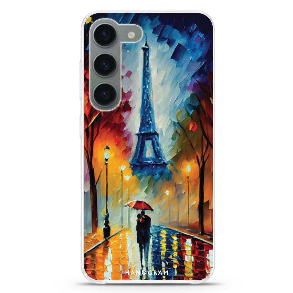Romantic Paris ultra-clear case for Samsung Galaxy S23/S22, front view