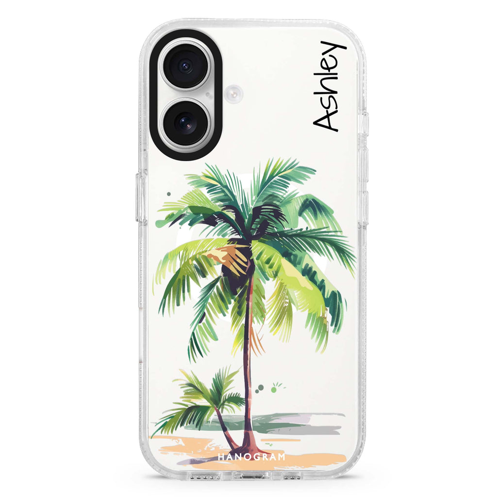Island Palms MagSafe Compatible iPhone 16 Ultra Clear Case - Personalized and Stylish Protection