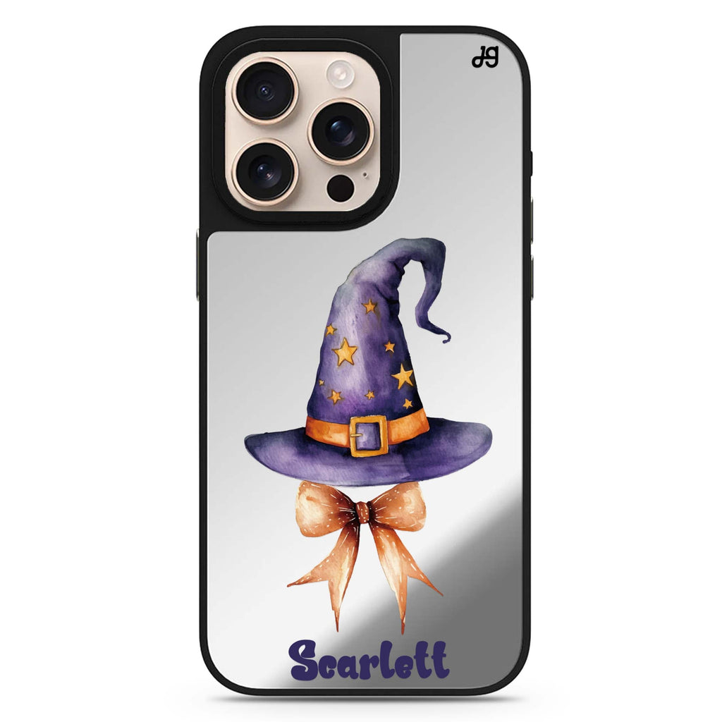 Enchanted Starry Hat personalized name celestial design iPhone 16/15/14 Pro Max & Pro mirror case