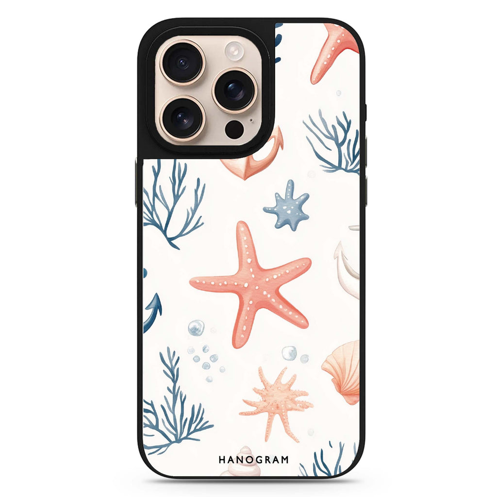 Seaside Sprinkles art-inspired design iPhone 16/15/14 Pro Max & Pro mirror case