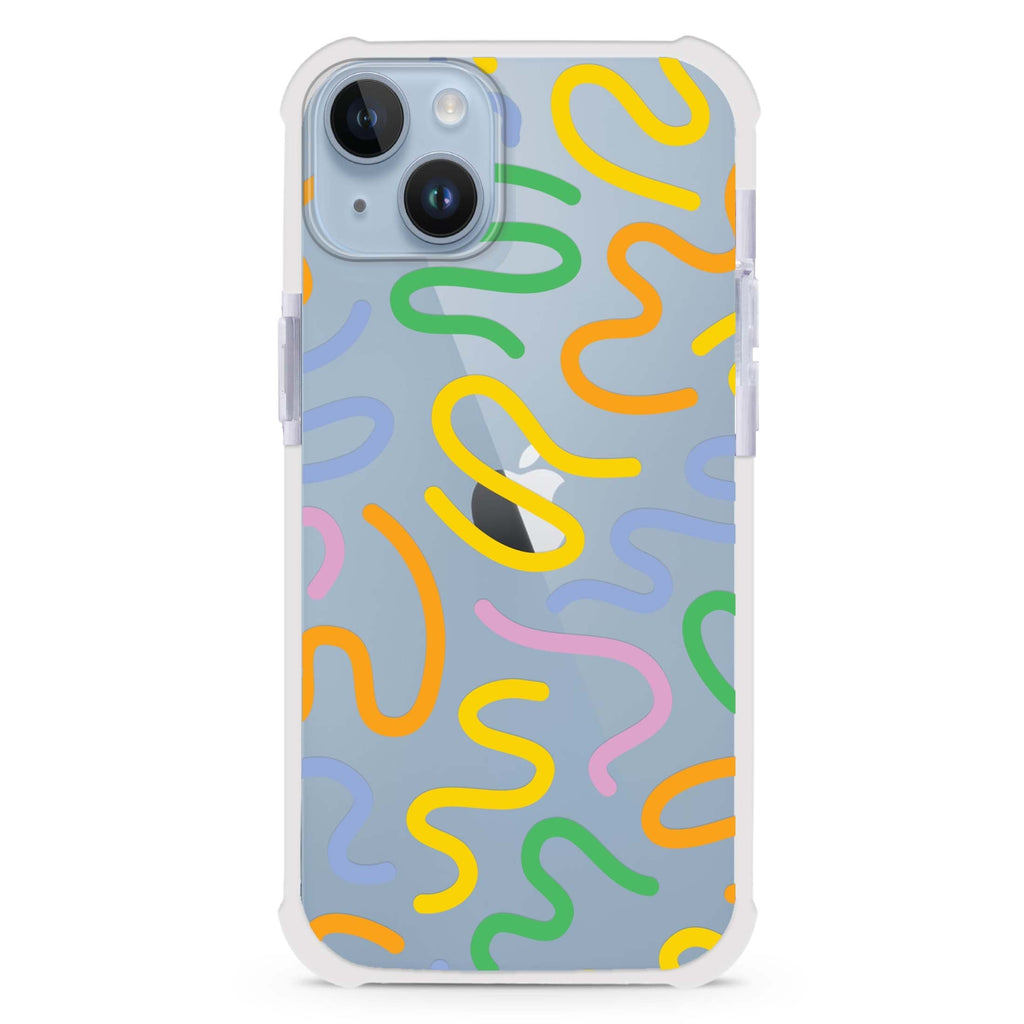 Abstract Doodles iPhone 15 Plus Ultra Shockproof Case