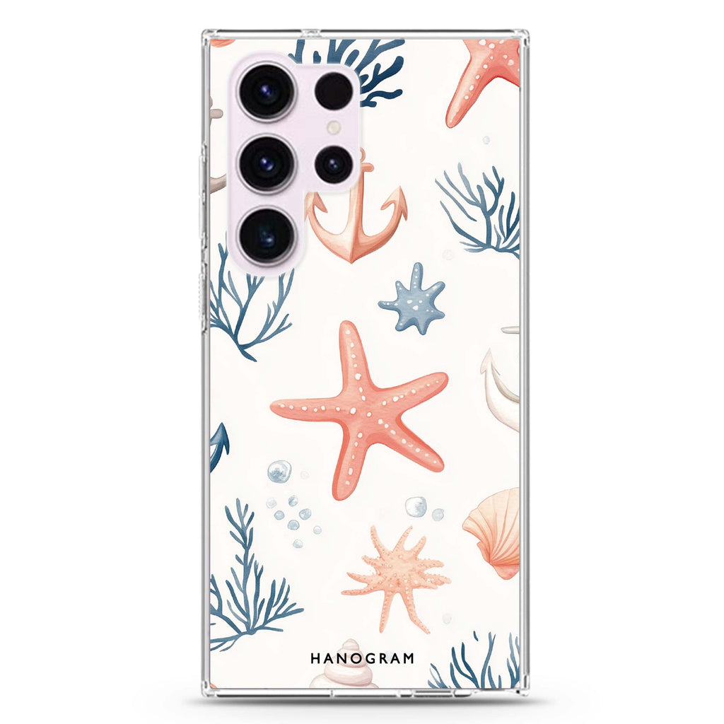 Seaside Sprinkles Samsung Galaxy S26/S25/S24/S23/S22 Ultra ultra clear case, transparent design, main view