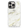 Grand Marble II custom name iPhone 16/15/14 Pro Max & Pro ultra clear case marble design, front product view