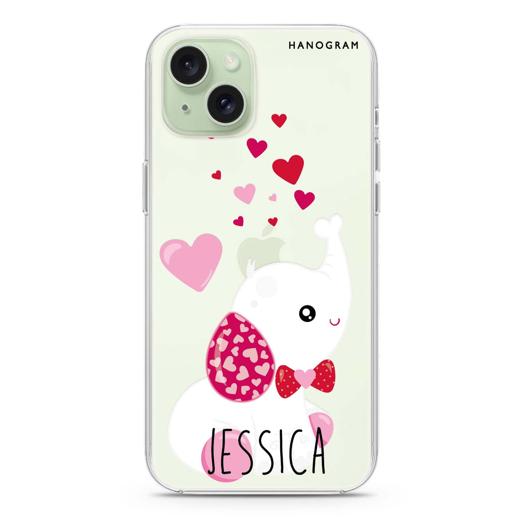 Lovely Elephant iPhone 15 plus Ultra Clear Case