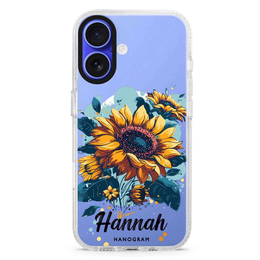 Sun-Kissed Petals MagSafe Compatible iPhone 16 Ultra Clear Case - Personalized and Stylish Protection
