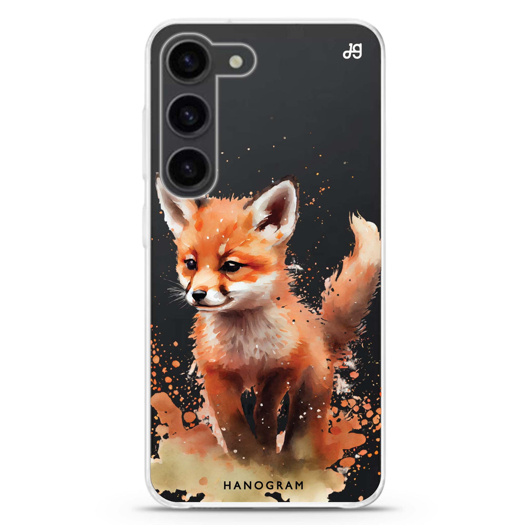 A Fox ultra-clear case for Samsung Galaxy S23/S22, front view
