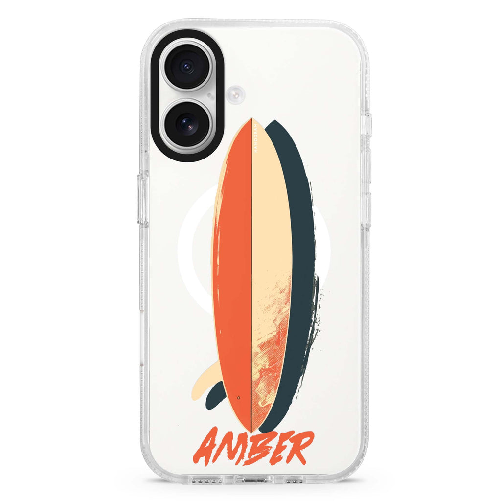 Wave Rider MagSafe Compatible iPhone 16 Ultra Clear Case - Personalized and Stylish Protection