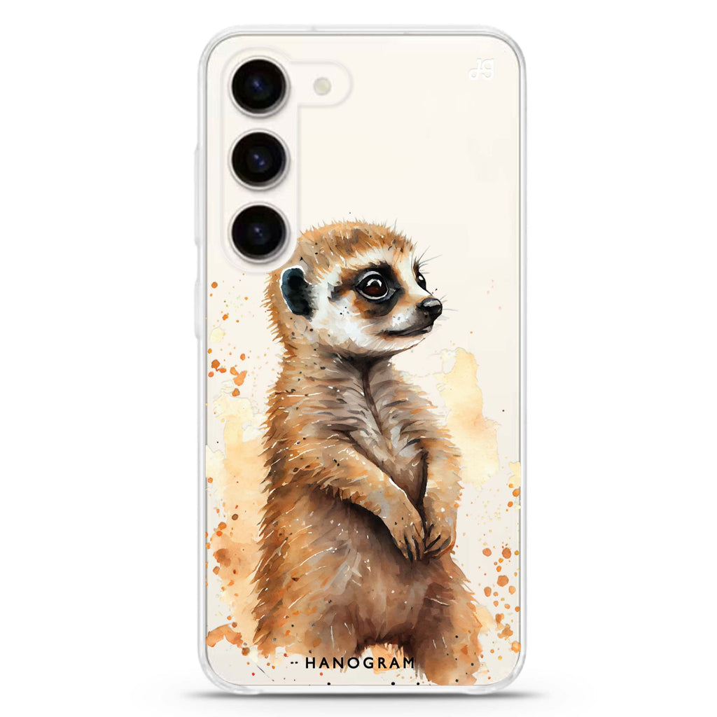 A Meerkat ultra-clear case for Samsung Galaxy S23/S22, front view