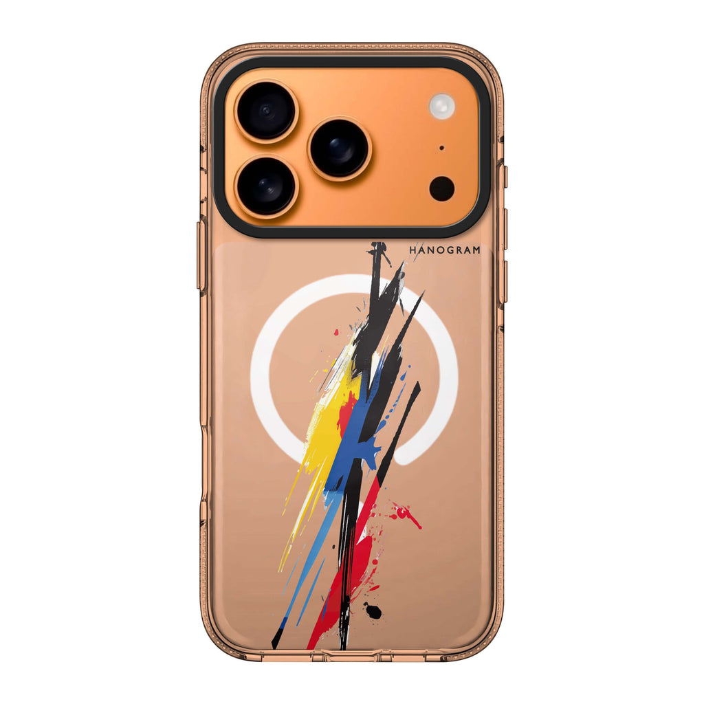 Colorwave Creations multicolor graphic iPhone 17 Pro Max ultra clear case