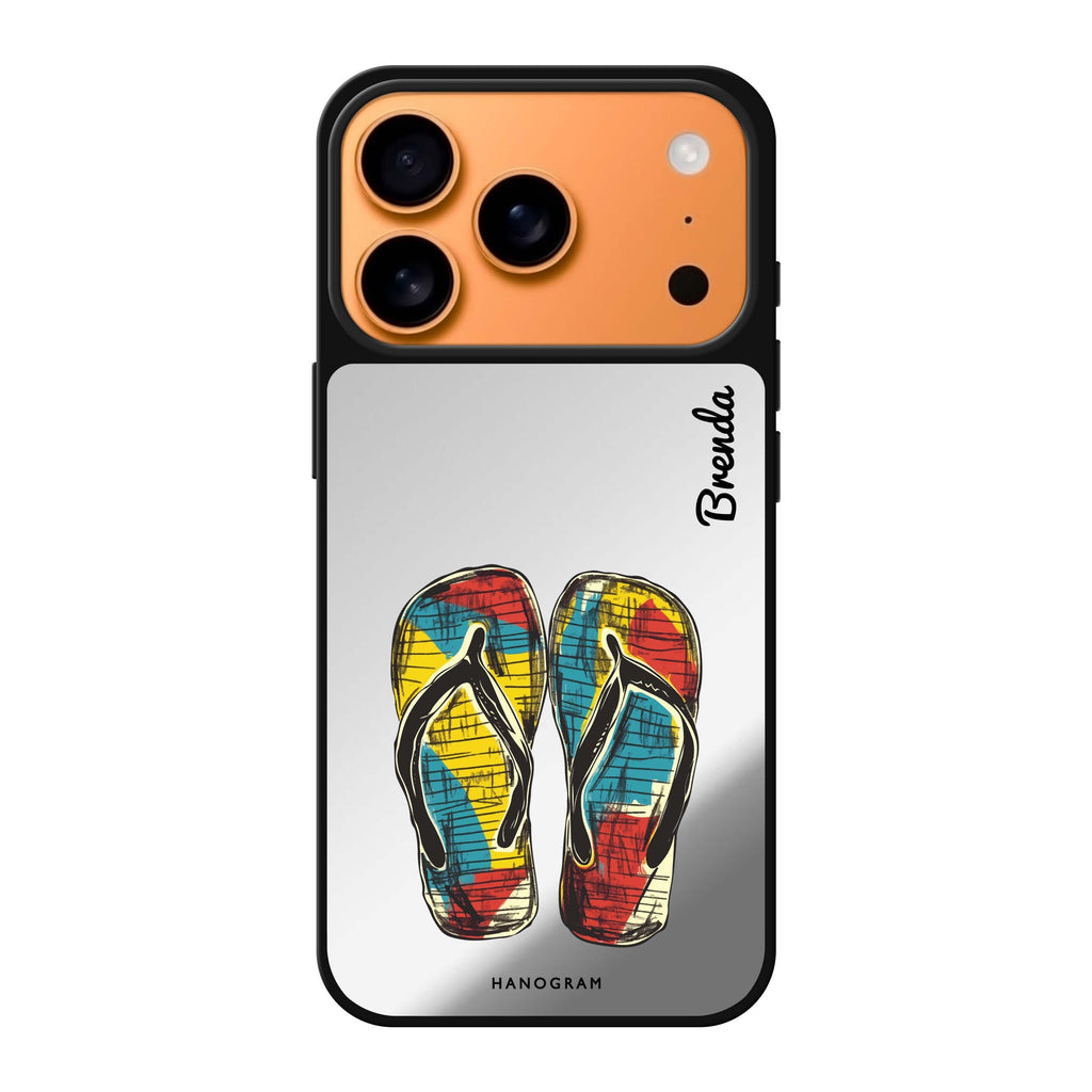 Sunny Steps personalized name summer sun celestial nature iPhone 17 Pro Max mirror case