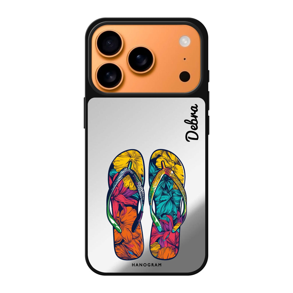 Beach Walkers personalized name summer nature iPhone 17 Pro Max mirror case