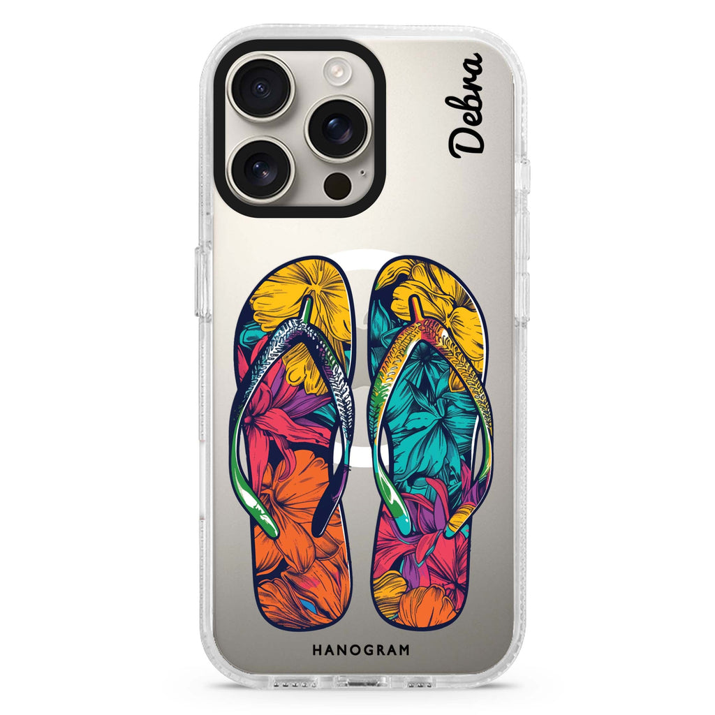 Beach Walkers MagSafe Compatible iPhone 16 Pro Ultra Clear Case - Personalized and Stylish Protection