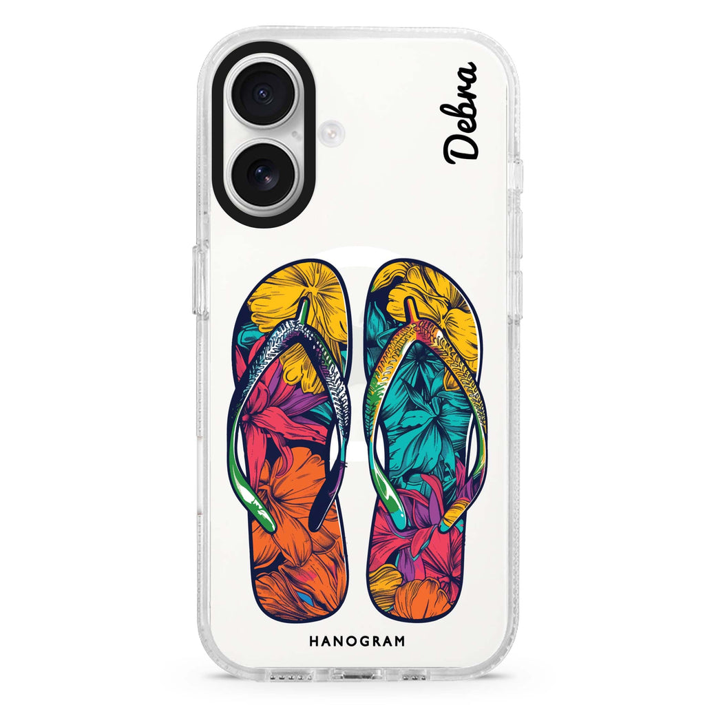 Beach Walkers MagSafe Compatible iPhone 16 Ultra Clear Case - Personalized and Stylish Protection