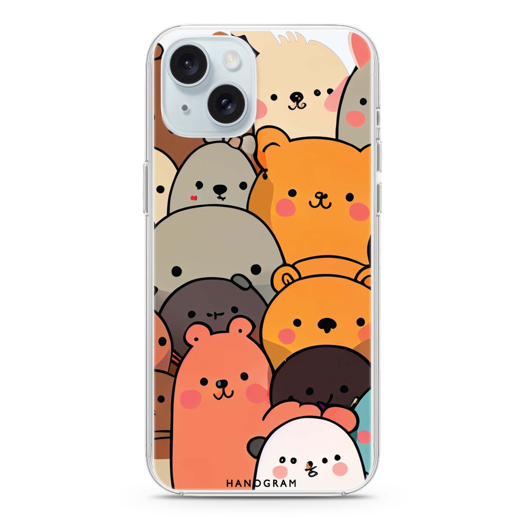 Cute animals iPhone 15 Plus MagSafe Compatible Ultra Clear Case