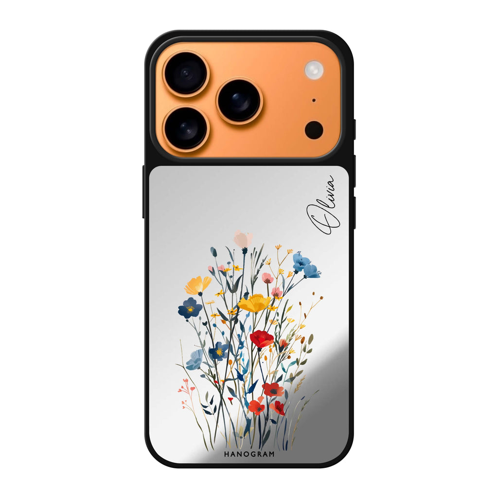 Garden Grace #2 personalized name spring floral nature elegant iPhone 17 Pro Max mirror case