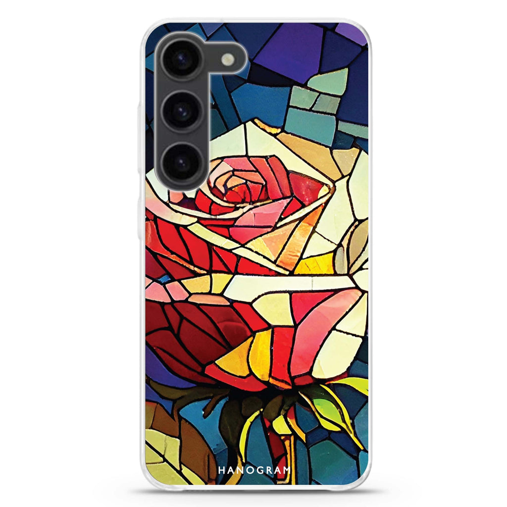 Rose Art ultra-clear case for Samsung Galaxy S23/S22, front view