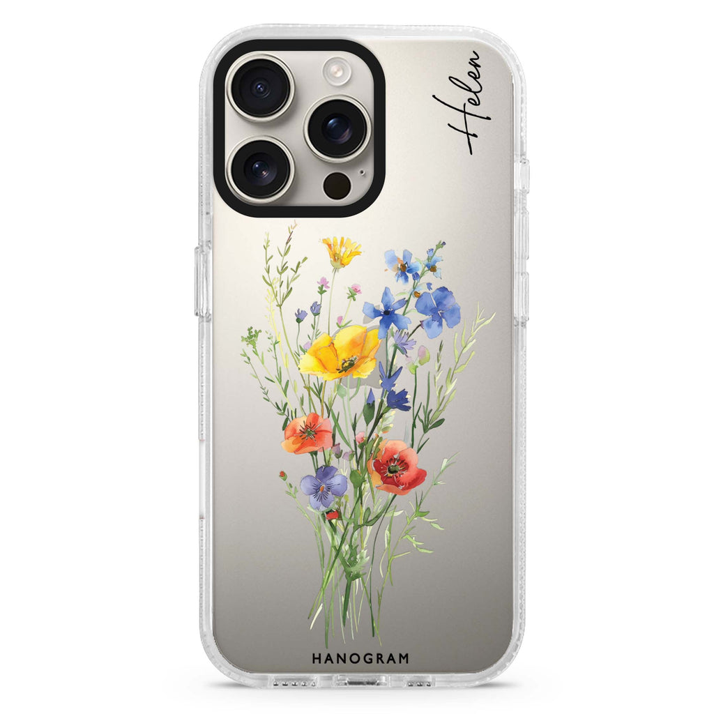 Wildflower Whimsy Custom Name iPhone 16/15/14 Pro Max/Pro Clear Case –  Hanogram