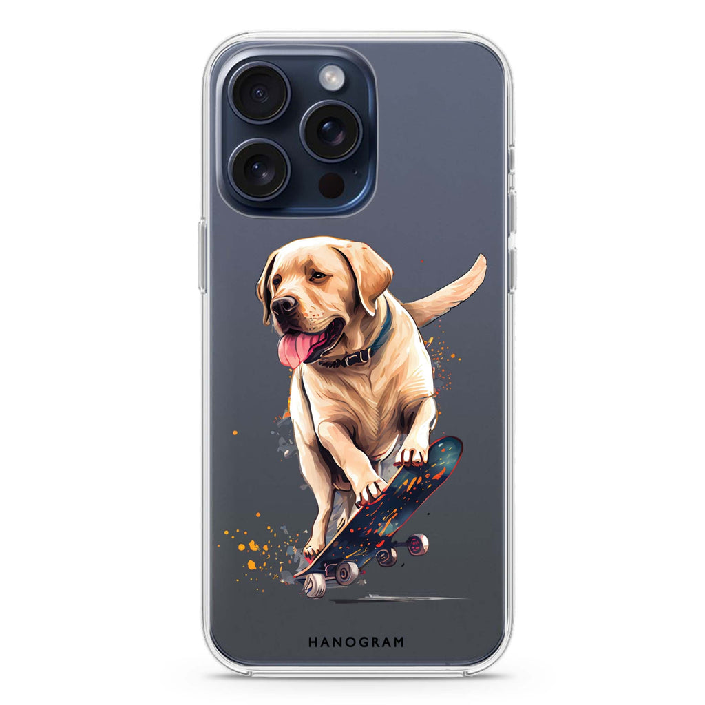 Dog on skateboard iPhone Ultra Clear Case