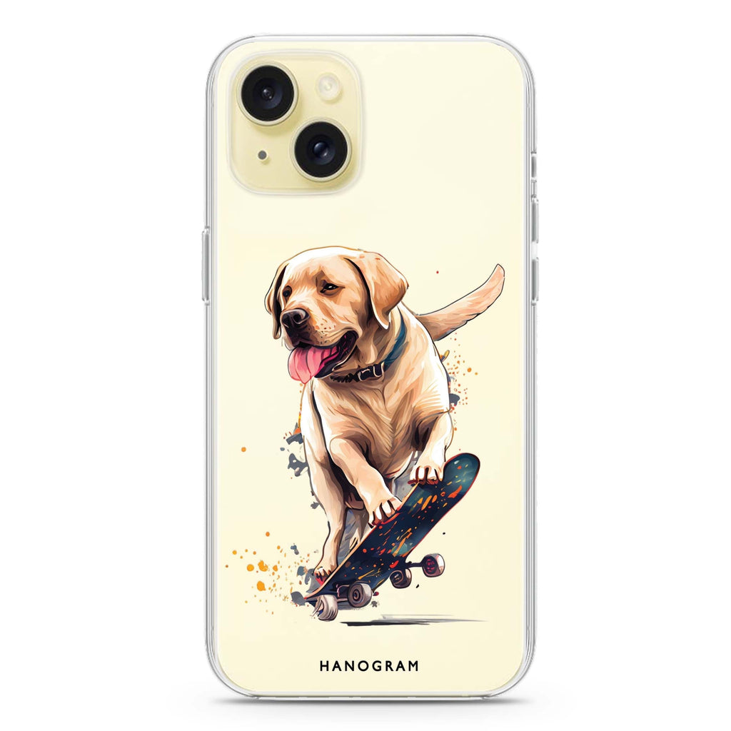Dog on skateboard iPhone Ultra Clear Case
