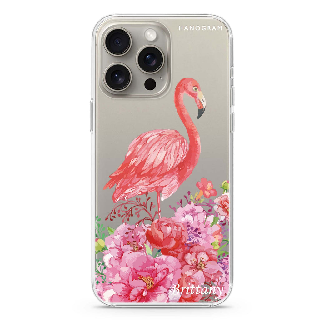 Flamingo & Flower iPhone Ultra Clear Case