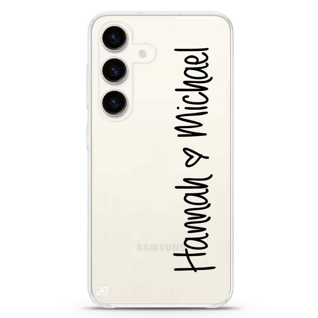 Vertical Names Samsung Galaxy Ultra Clear Case