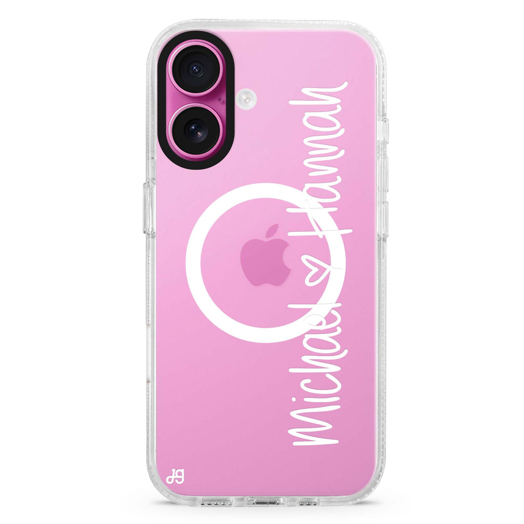 Vertical Names MagSafe Compatible iPhone 16 Ultra Clear Case - Personalized and Stylish Protection