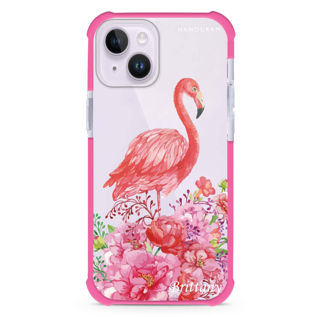Flamingo & Flower iPhone 15 Plus Ultra Shockproof Case