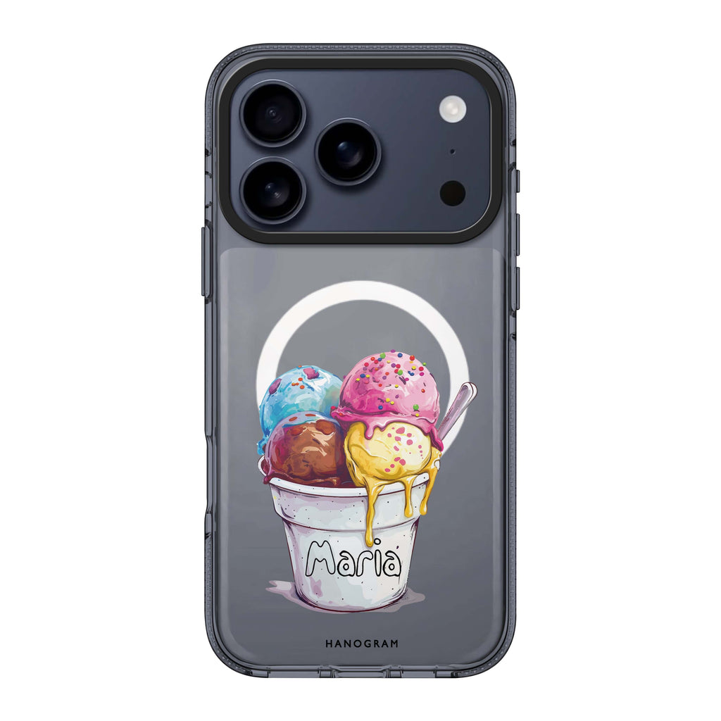 Sweet Scoops personalized name food iPhone 17 Pro Max ultra clear case