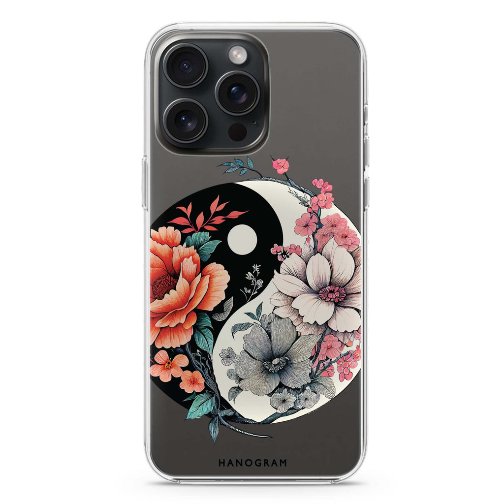 Floral & Tai Chi iPhone Ultra Clear Case