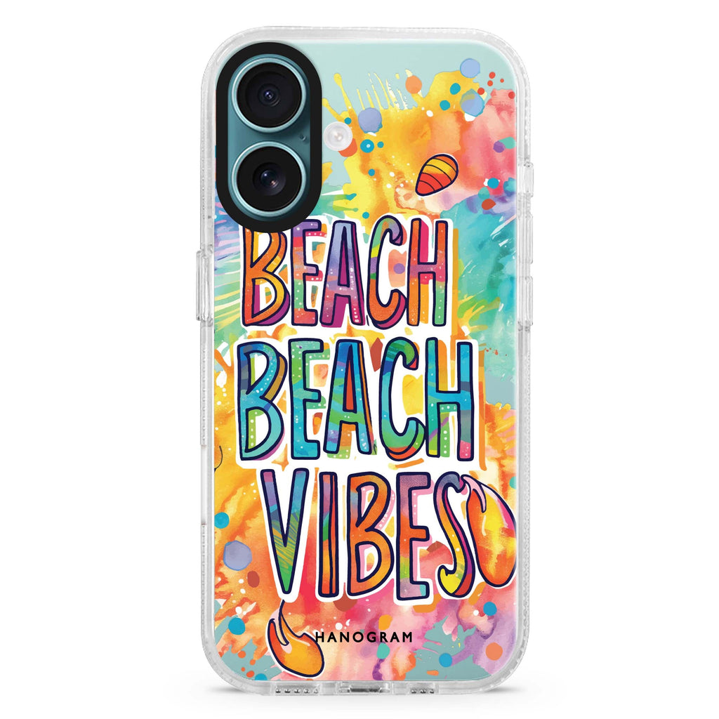 Marine Magic iPhone 16 and 16 Plus ultra clear case, transparent graphic artwork, front product view
