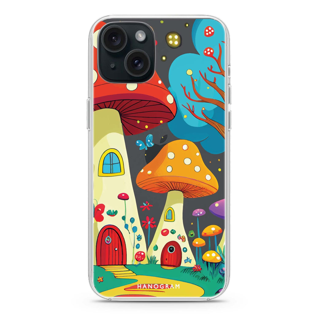 Mushroom Art iPhone 15 plus Ultra Clear Case