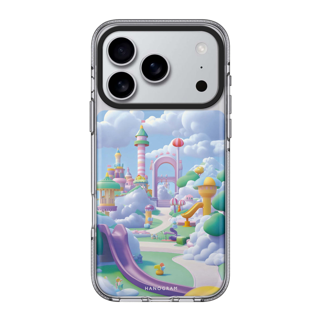 Skybound Adventure graphic playful iPhone 17 Pro Max ultra clear case
