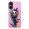 Wicked Whimsy iPhone 16 and 16 Plus ultra clear case, transparent graphic artwork, front product view