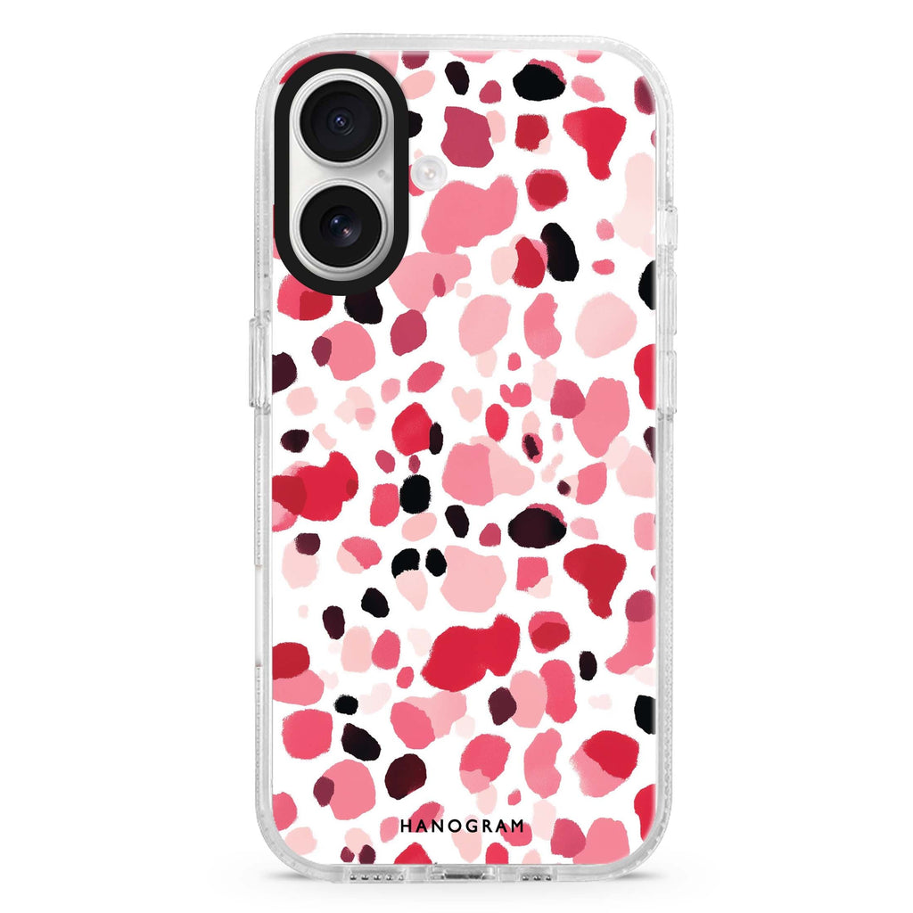 Leopard Luxe iPhone 16 and 16 Plus ultra clear case, transparent animal artwork, front product view
