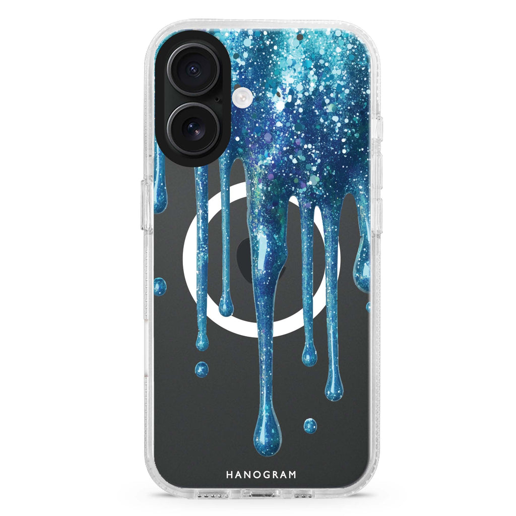 Gleaming Drips MagSafe Compatible iPhone 16 Ultra Clear Case - Personalized and Stylish Protection