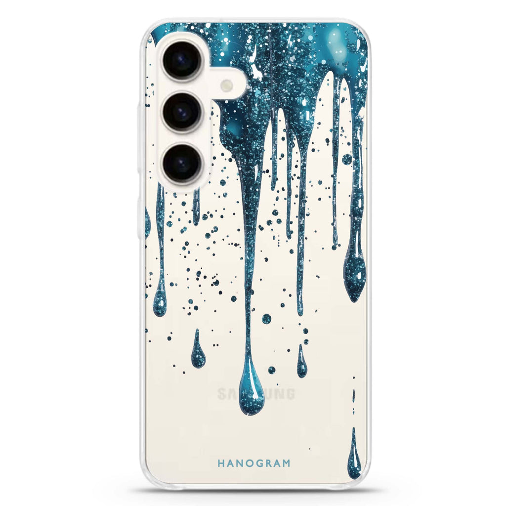 Aqua Shimmer Samsung Galaxy Ultra Clear Case